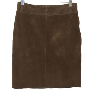 B.B. Dakota | Vintage Brown Leather Pencil Skirt (Size 5/6)